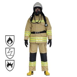 Nomexの物質的な消防士のスーツ、海軍色の防水耐火性のスーツ